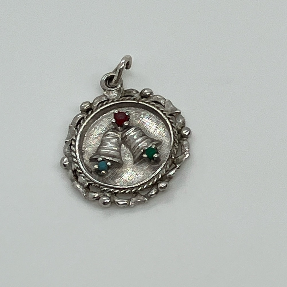 Vtg 925 Sterling Silver Church Bells Wedding Bells Charm / Pendant